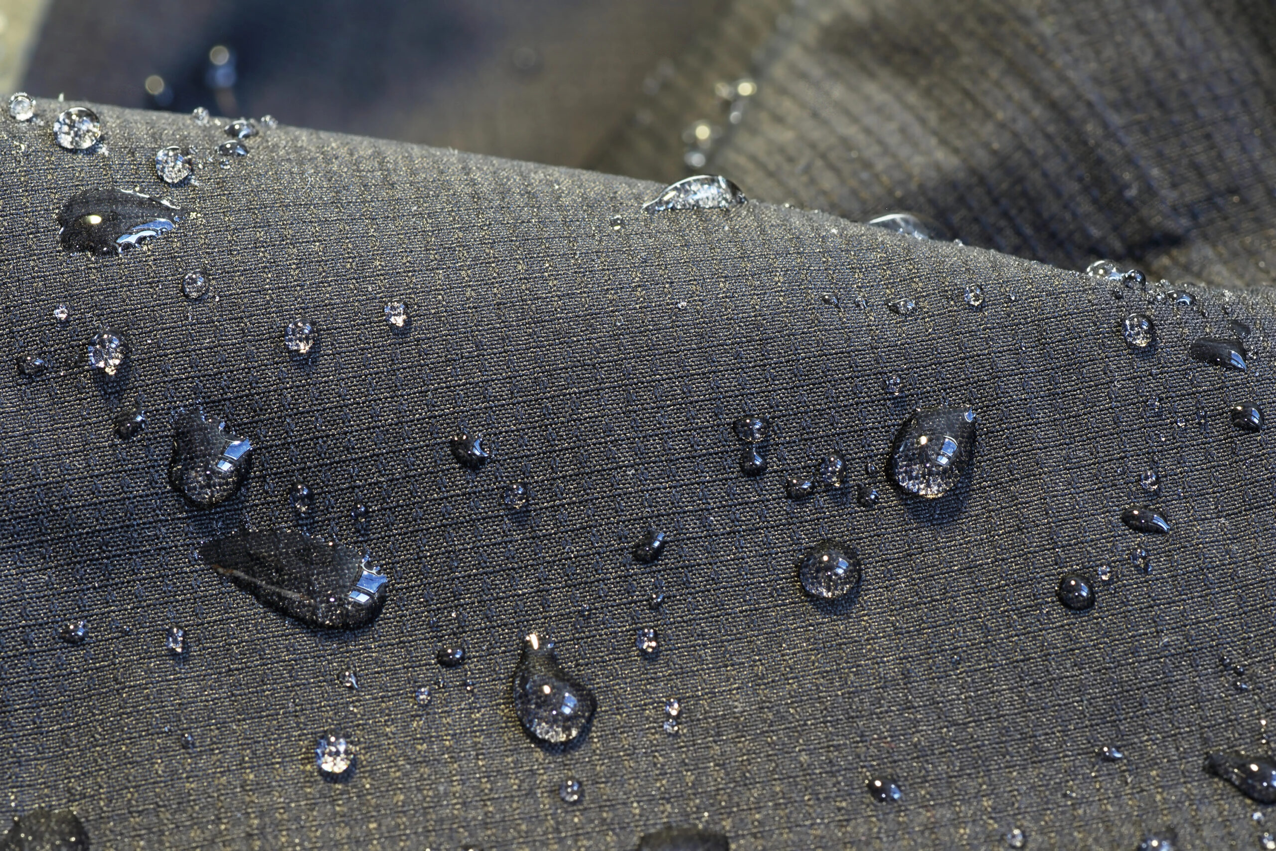 Detail of fabric water repellent