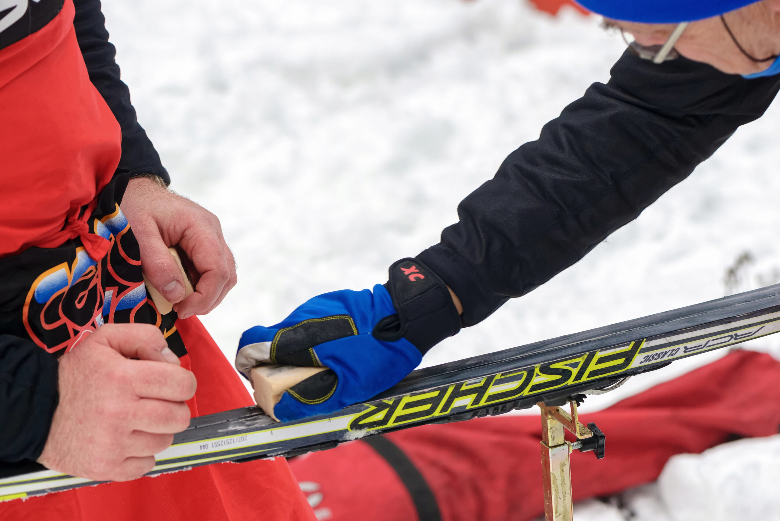 Ski Wax Being Applied